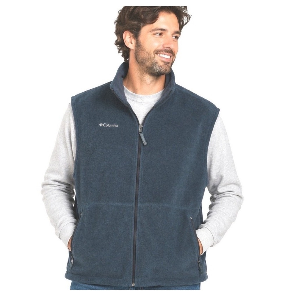 NWOT Columbia Steens Mountain Fleece Vest Mens XL Navy Blue Hiking Gorpcore